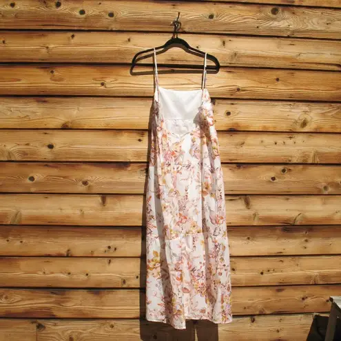 Bardot NWT Floral Flow Open Back Maxi Dress Natural Paisley US