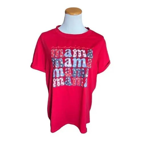 Womens Texas Girl Boutique American Mama Patriotic Graphic Tee Shirt - Image 3