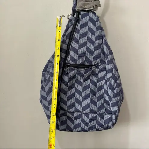 Wild West Colorado Tapestry Sling Bag One Strap Backpack Blue Chevron Vintage