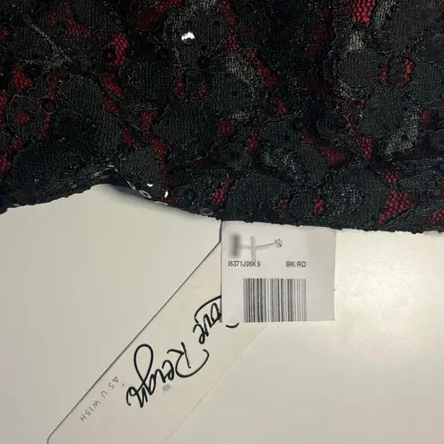 Love Reign Strapless Black Lace Overlay Dress Sz M Sequin Grunge Whimsigoth HOCO