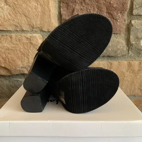 NEW IN BOX Black Strappy Peep Toe Mules Size 7