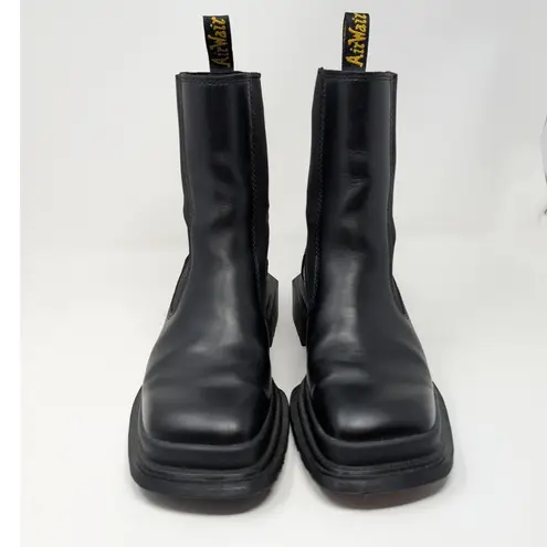 Dr. Martens Maybole Chelsea Boots Black Leather Platform Square Toe US 6