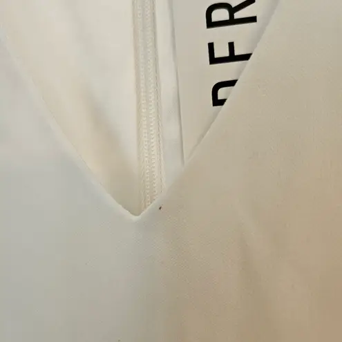 Jay Godfrey Flutter Cut Gown White Sleeveless Dress Formal Bridal Wedding Womens