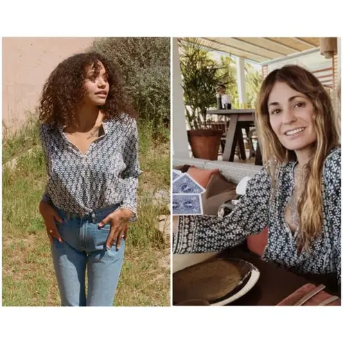 💕DOEN💕 Suri Top ~ Soledad Bloom Blue XL NWT