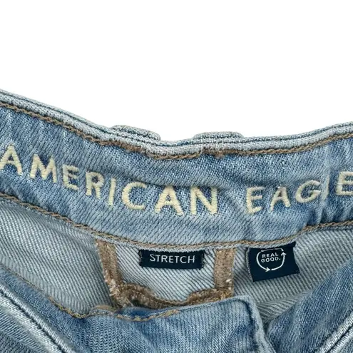 American Eagle  Super High Rise Baggy Wide Leg Carpenter Jeans Size 18 Short