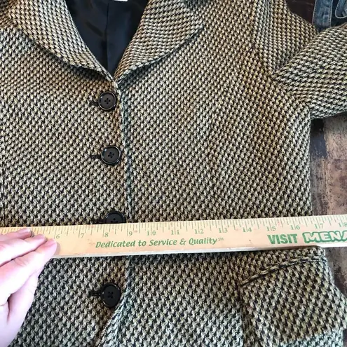 Vintage Pat McDonagh Tweed Wool Women’s Long Dress Coat 8 Medium Tan