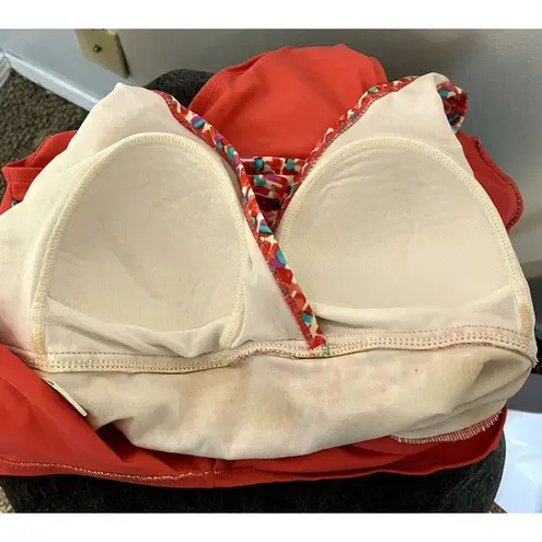 Sweet Escape Size 12 Swimsuit One Piece Full Coverage Coral Ruched Sides Padded Pink