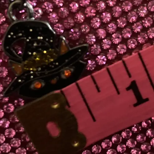 Boutique Kitty Cat Choker Necklace Witch Hat Black Kitten Face Fur Baby Pet Collar Jewelry