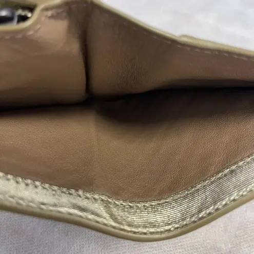 Bottega Veneta Gold Intrecciato Leather Wallet with Coin Pouch - Preowned