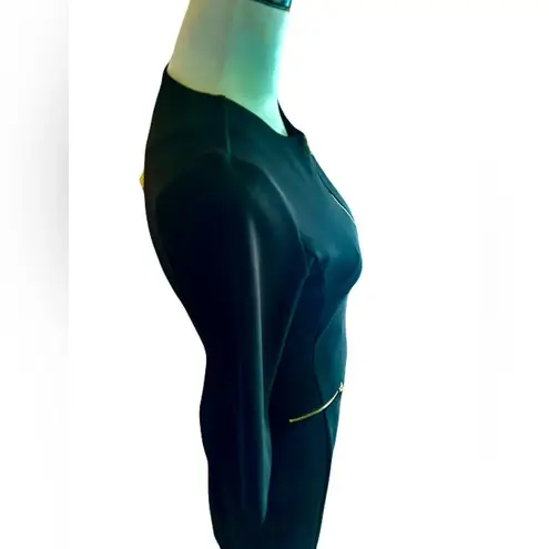 Tracy Negoshian Sheath Dress, Black and Gold, XS - Perfect for Any Occasion