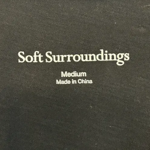 Soft Surroundings Lagenlook Lagom Artsy Danielle Dress Black Funky Button Up M