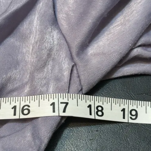 Flounce London puff sleeve maxi wrap dress in light blue satin. Size 8 NWT