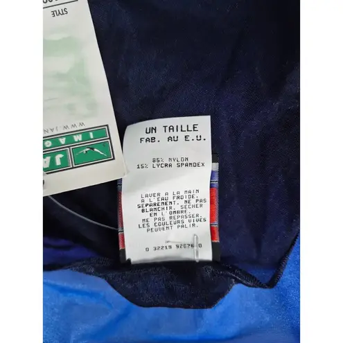 Jantzen VTG NWT One Size Hawaiian Nylon Blend Swim Sarong Blue/Purple 0/S