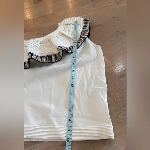 Maje mashup ecru one shoulder top size 1 small