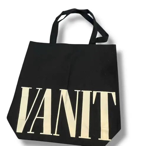 Vanity Fair Canvas Tote Bag Shopper Logo Fashion Magazine Retro Y2K 1990s Black