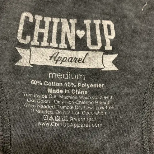 Chin Up Chin-Up Charcoal Will Run For Wine Medium Tank Top