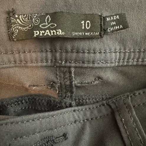 prAna Stretch Zion Halle Pant Roll Up Ankles Steel Gray Size 10