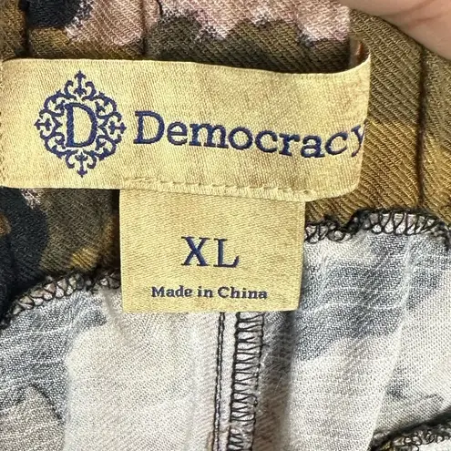 Democracy Printed Cotton Crop Wide Leg Pull On Pockets Pants Women’s Sz XL - Image 5