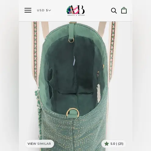 Evil Eye Tote Evergreen NWT