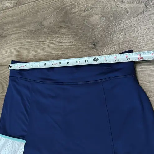 Sofibella 13” Navy Blue And White Ruffle Tennis Skirt Skort Size Large