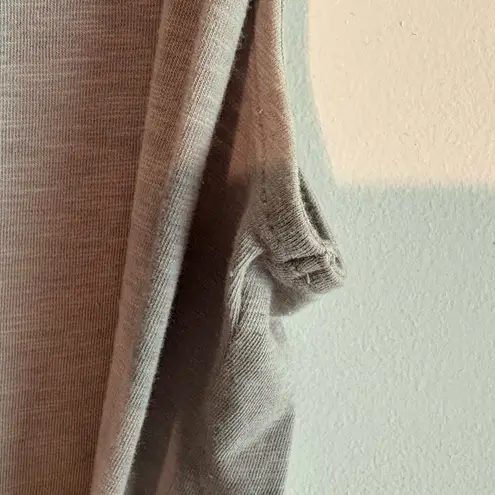 Soft Surroundings Gray Cowl Neck Shark Bite Hem Tank Top Size Large