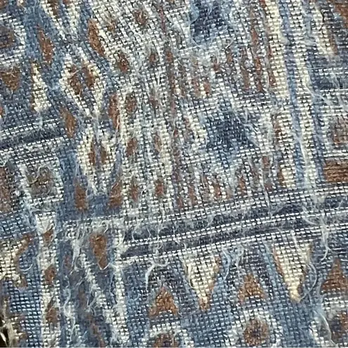Vintage 90s Western Boho Blue Geometric Pattern Vest. Made in the USA. Size M L Size M