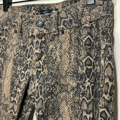 Seven7 Brown Snakeprint Skinny Stretch Jeans Size 4