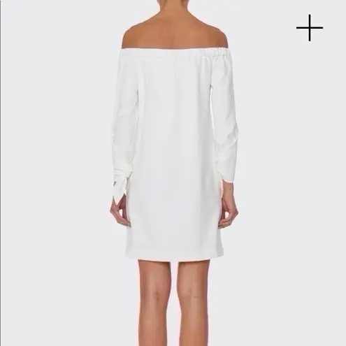 Tibi NEW Structured Crepe Off-the-Shoulder Dress Ivory Size 2