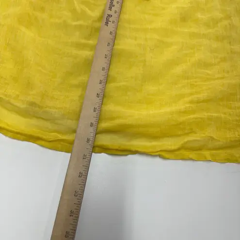 Sophia BY VIX Cover Up Womens Medium Yellow Voile Cotton Gauze Tunic Swim Beach