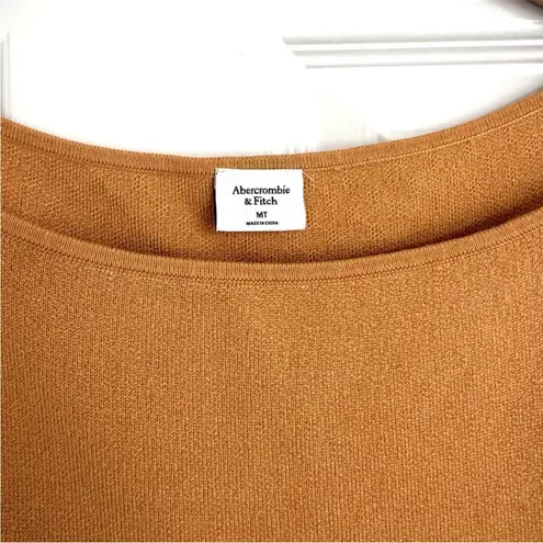 Abercrombie & Fitch  Cowl Neck Mustard Yellow Orange Bodycon Dress M