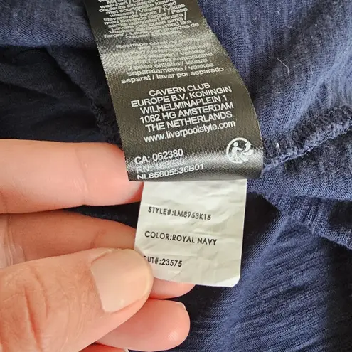 Liverpool Royal Navy Double Layer Flutter Sleeve Knit Top Size Large