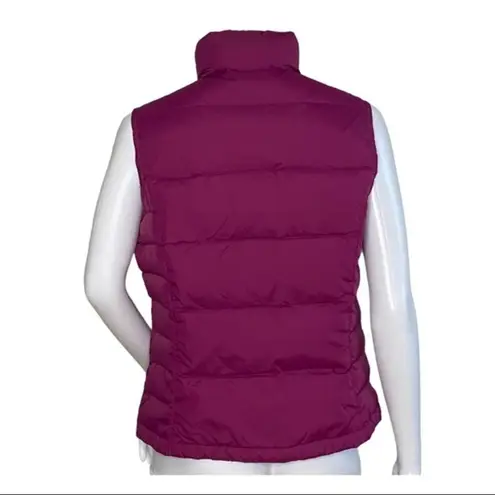 Lands End‎ Jacket Women Small Pink Down Vest Preppy Casual Campcore Cabincore