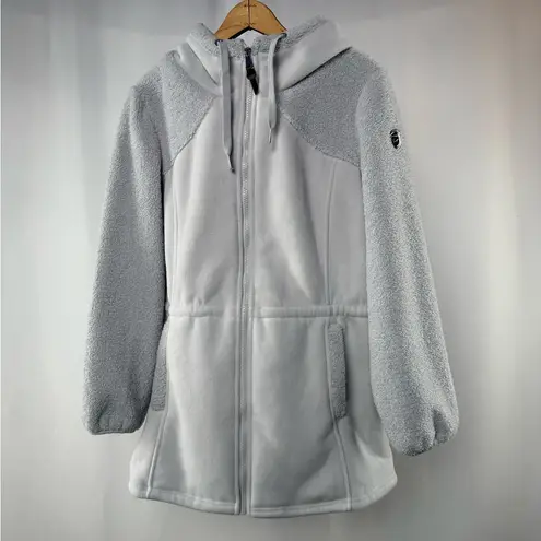 1 Madison Expedition Hooded Teddy Jacket in Gray Size Large