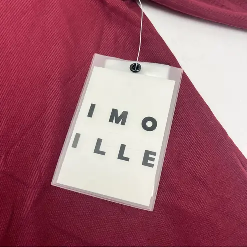 Simon Miller Mesh Long Sleeve Layered Zira Top Burgundy Red Womens SZ Medium NEW thumbnail 4