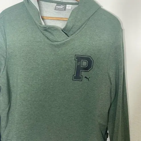 Puma  women logo way 1 cropped hoodie xl green long bell sleeve crossover active