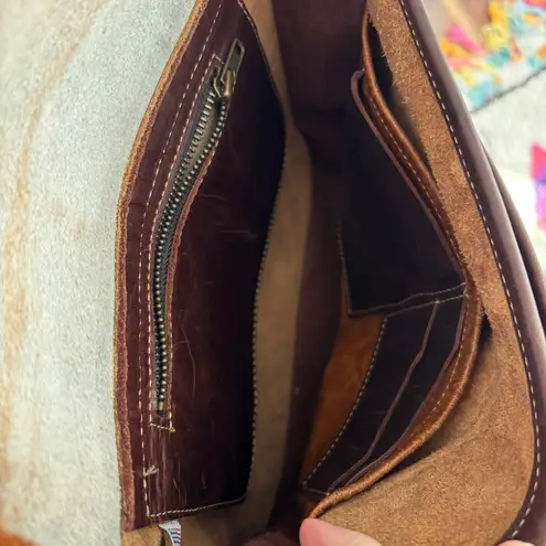 Leather Cowhide Crossbody Bag Gold