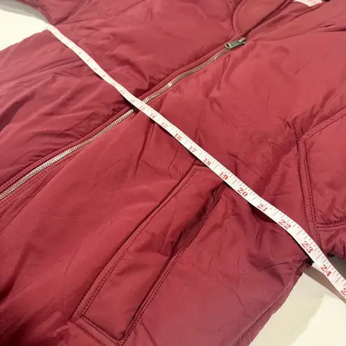 Free People Movement Oxblood Red Midnight Moon Solid Oversized Bomber Size XS