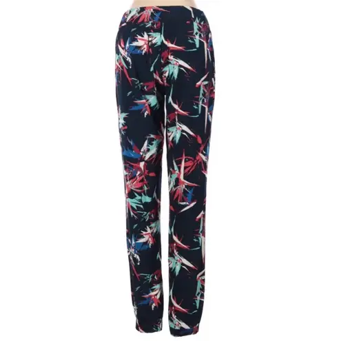 G By Giuliana Red Blue White Tropical Print Jogger Pant Size 2
