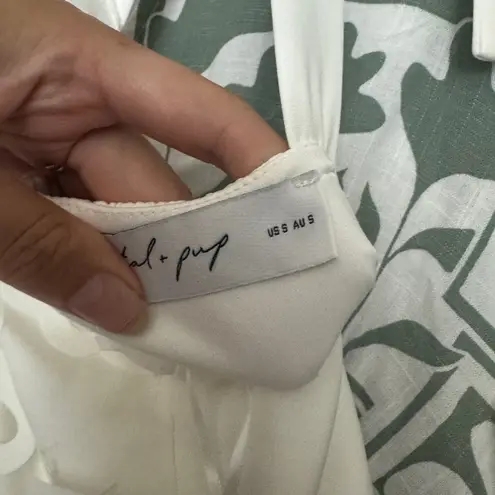 Petal and Pup laser cut floral scalloped maxi dress nwot size small