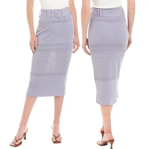 Keepsake  Bulletin Lavender Knit Midi Skirt with Belt