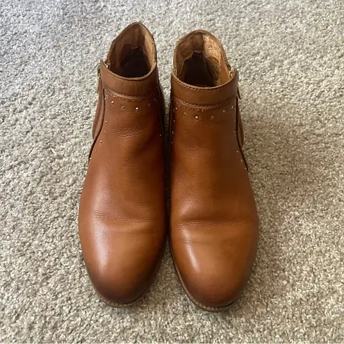 Pikolinos Royal Embellished Premium Leather Ankle Zip Boots Brown Bootie Size 5