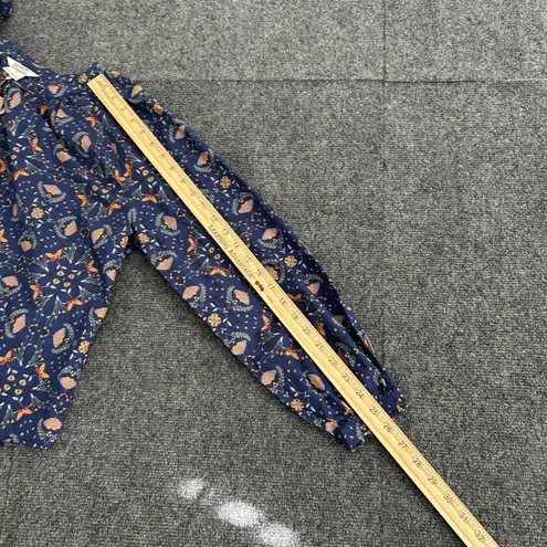 Duluth Trading Co. Women's Printmaker Lightweight Shirt Moth Print Sz Small NEW Blue