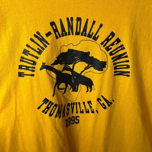 1995 Trutlin Randall Reunion T Shirt Vintage 90s Yellow Large L Graphic Tee