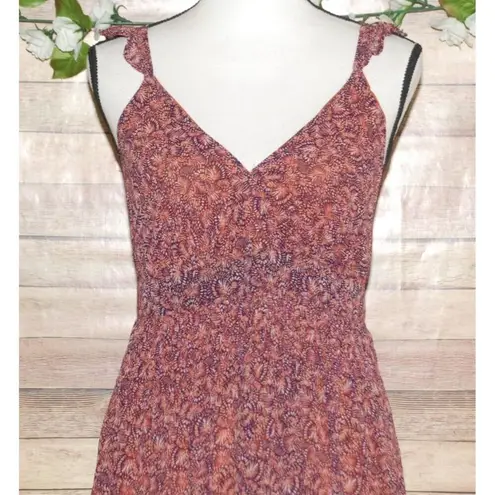 Dear John Elia Sleeveless Maxi Dress Size M Adjustable Straps V-Neck Lined Ruffle