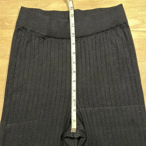 Abercrombie & Fitch  Black Ribbed Wide Leg Pull On Pants Sz S