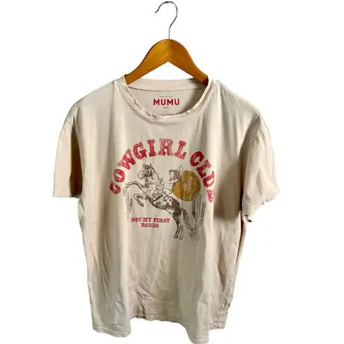 Show Me Your Mumu  Travis Distressed Cowgirl Club Graphic Tee