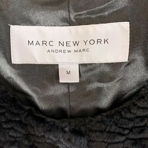 Andrew Marc NY Black Faux Persian Lamb Fur Coat – Size Medium
