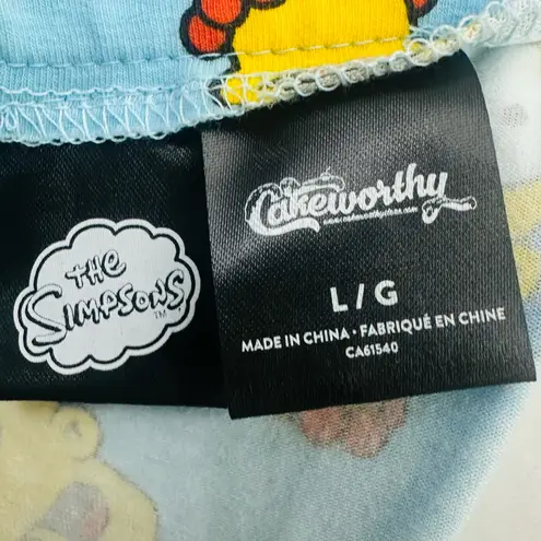 Cakeworthy Simpsons Dress Women Lrg Blue Cartoon AOP #kidcore #dopaminedressing Size L