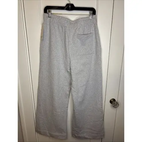 Mate the Label  Organic Fleece Wide Leg Pant Heather Grey Large MSRP $138