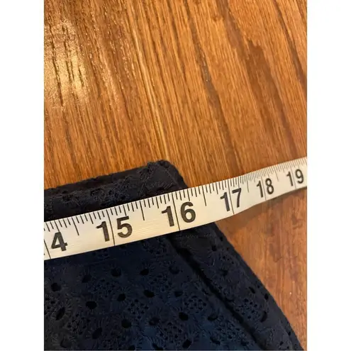 L.L.Bean  navy eyelet skirt size 12